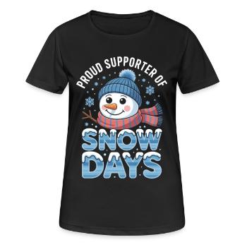 Fier supporter des jours de neige Jour de neige Hiver - T-shirt respirant Femme - noir - Devant - AI Model Female 172 light (172cm)