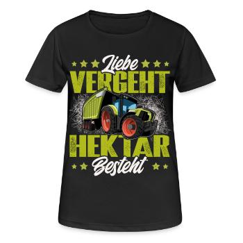 Landwirt - Frauen T-Shirt atmungsaktiv - Schwarz - Vorne - AI Model Female 172 light (172cm)