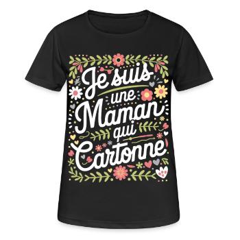 Ich bin eine erfolgreiche Mutter - Frauen T-Shirt atmungsaktiv - Schwarz - Vorne - AI Model Female 172 light (172cm)