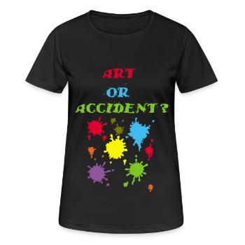 Kunst oder Unfall? - Frauen T-Shirt atmungsaktiv - Schwarz - Vorne - AI Model Female 172 light (172cm)