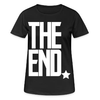 The End Finale – Gerechtigkeit Filmspiel Abspann - Frauen T-Shirt atmungsaktiv - Schwarz - Vorne - AI Model Female 172 light (172cm)