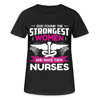 infirmier - T-shirt respirant Femme - noir - Devant - AI Model Female 172 light (172cm)