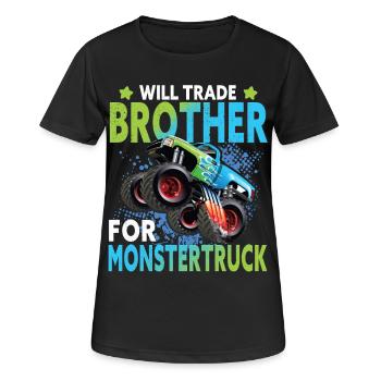 Monstertruck - Frauen T-Shirt atmungsaktiv - Schwarz - Vorne - AI Model Female 172 light (172cm)
