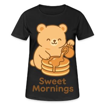 Sweet Mornings Bear Pour - Women's Breathable T-Shirt - black - Front - AI Model Female 172 light (172cm)
