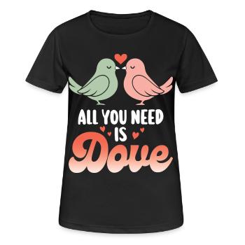 Wortspiel Vogeltaube Humor - Frauen T-Shirt atmungsaktiv - Schwarz - Vorne - AI Model Female 172 light (172cm)
