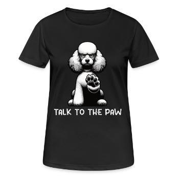 Parlez à la patte Caniche Propriétaire de caniche Caniche Amoureux des caniches - T-shirt respirant Femme - noir - Devant - AI Model Female 172 light (172cm)
