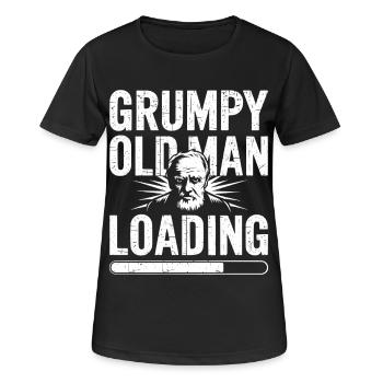 GriesgrämigerAlterMann Ladebalken - Frauen T-Shirt atmungsaktiv - Schwarz - Vorne - AI Model Female 172 light (172cm)