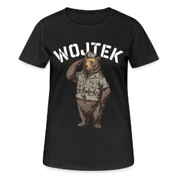Wojtek Entdecker Bär - Frauen T-Shirt atmungsaktiv - Schwarz - Vorne - AI Model Female 172 light (172cm)