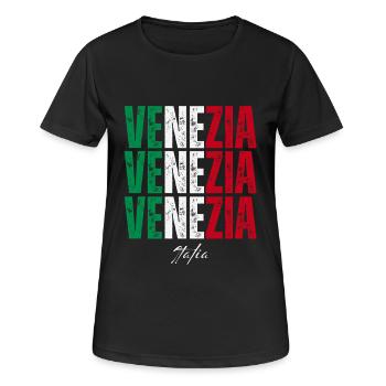 Venedig Italien, ich liebe Venedig - Frauen T-Shirt atmungsaktiv - Schwarz - Vorne - AI Model Female 172 light (172cm)