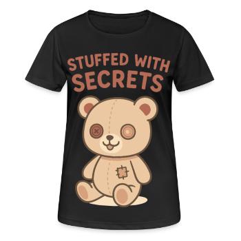 Gefüllt mit Geheimnissen Bär - Frauen T-Shirt atmungsaktiv - Schwarz - Vorne - AI Model Female 172 light (172cm)