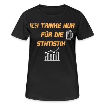 I only drink for the statistics - Women's Breathable T-Shirt - black - Front - AI Model Female 172 light (172cm)