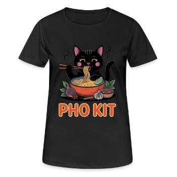 Pho Kit Bol de nouilles Foodie Asiatique - T-shirt respirant Femme - noir - Devant - AI Model Female 172 light (172cm)