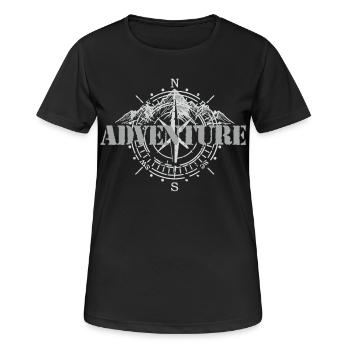 Aventure - T-shirt respirant Femme - noir - Devant - AI Model Female 172 light (172cm)