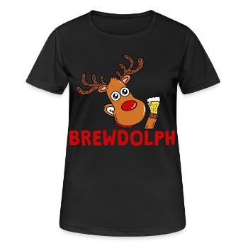 BrewDolph Reindeer Beer Hero - T-shirt respirant Femme - noir - Devant - AI Model Female 172 light (172cm)