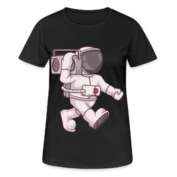 astronaut boombox  - Women's Breathable T-Shirt - black - Front - AI Model Female 172 light (172cm)