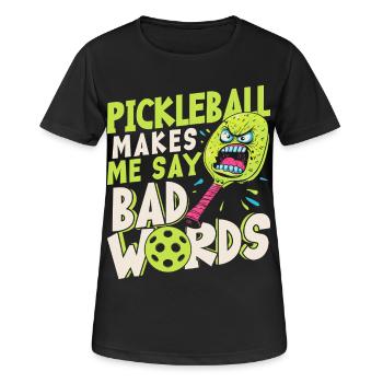 Le pickleball me fait dire des gros mots - T-shirt respirant Femme - noir - Devant - AI Model Female 172 light (172cm)