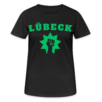 Lübeck - T-shirt respirant Femme - noir - Devant - AI Model Female 172 light (172cm)