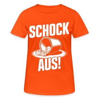 Choc ! Drôle Choquant, Dés, Puzzle - T-shirt respirant Femme - orange néon - Devant - AI Model Female 172 dark (172cm)