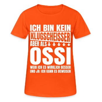 I'm not a smartass Ossi - Women's Breathable T-Shirt - neon orange - Front - AI Model Female 172 dark (172cm)