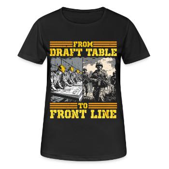 Mécanicien militaire - T-shirt respirant Femme - noir - Devant - AI Model Female 172 light (172cm)