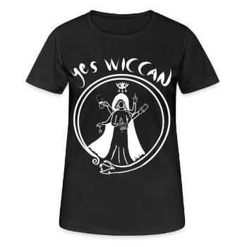 Yes Wiccan - T-shirt respirant Femme - noir - Devant - AI Model Female 172 light (172cm)