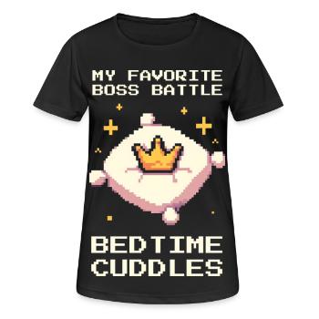 Lieblingsbosskampf | Gute-Nacht-Kuscheln - Women's Breathable T-Shirt - black - Front - AI Model Female 172 light (172cm)