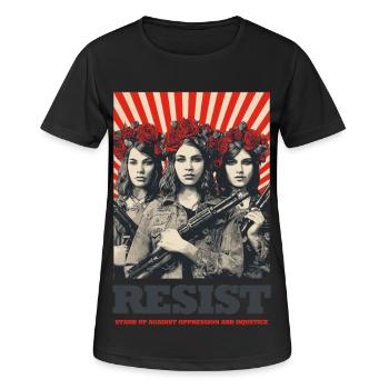 Résister à Rosensturm - T-shirt respirant Femme - noir - Devant - AI Model Female 172 light (172cm)