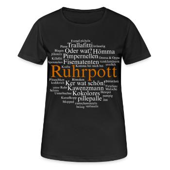 Ruhrpott Sprache Dortmund Bochum Hömma Ruhrdeutsch - Frauen T-Shirt atmungsaktiv - Schwarz - Vorne - AI Model Female 172 light (172cm)