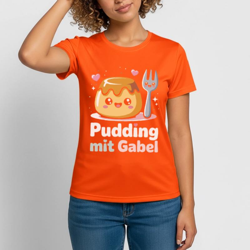 Pudding with fork Women's Breathable T-Shirt