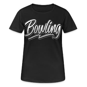 Bowling - T-shirt respirant Femme - noir - Devant - AI Model Female 172 light (172cm)