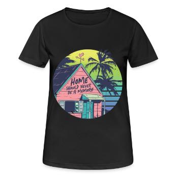 Humanité Égalité - T-shirt respirant Femme - noir - Devant - AI Model Female 172 light (172cm)