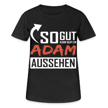 Seul un Adam peut être aussi beau - T-shirt respirant Femme - noir - Devant - AI Model Female 172 light (172cm)