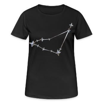 Sternenreihe Konstellation Design - Frauen T-Shirt atmungsaktiv - Schwarz - Vorne - AI Model Female 172 light (172cm)