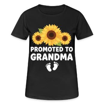Werdender Oma loading zukünftige Großmutter - Frauen T-Shirt atmungsaktiv - Schwarz - Vorne - AI Model Female 172 light (172cm)