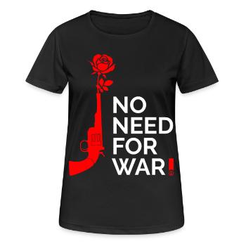 Pas de guerre - T-shirt respirant Femme - noir - Devant - AI Model Female 172 light (172cm)