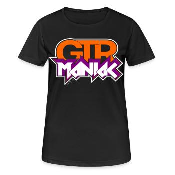 Guitar Maniac - Frauen T-Shirt atmungsaktiv - Schwarz - Vorne - AI Model Female 172 light (172cm)