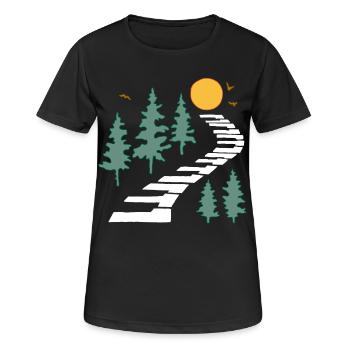 The musical path - Women's Breathable T-Shirt - black - Front - AI Model Female 172 light (172cm)