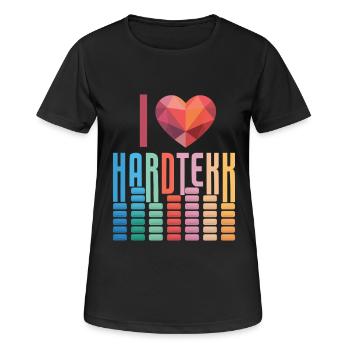 Hardtekk Tekke Ostdeutschland - Frauen T-Shirt atmungsaktiv - Schwarz - Vorne - AI Model Female 172 light (172cm)