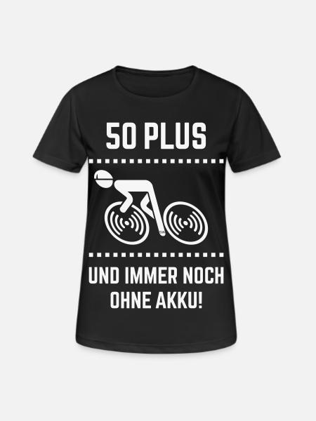 50 Plus – still without battery! Bicycle Road Bike W - Women's Breathable T-Shirt - black