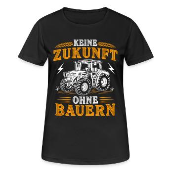 No future without farmers agriculture tractor - Women's Breathable T-Shirt - black - Front - AI Model Female 172 light (172cm)