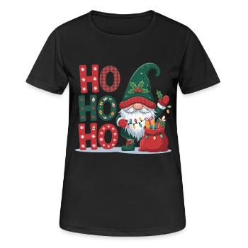 HoHoHo Noël Gnome - T-shirt respirant Femme - noir - Devant - AI Model Female 172 light (172cm)