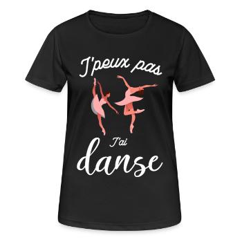 Jpeux pas Tai Danse - T-shirt respirant Femme - noir - Devant - AI Model Female 172 light (172cm)