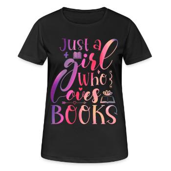 Just a girl who loves books - Women's Breathable T-Shirt - black - Front - AI Model Female 172 light (172cm)