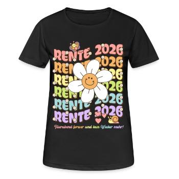 Pension 2026 – Closing time forever & no more alarm clock - Women's Breathable T-Shirt - black - Front - AI Model Female 172 light (172cm)