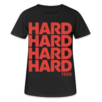 Hardtekk Tekke Ostdeutschland - Frauen T-Shirt atmungsaktiv - Schwarz - Vorne - AI Model Female 172 light (172cm)