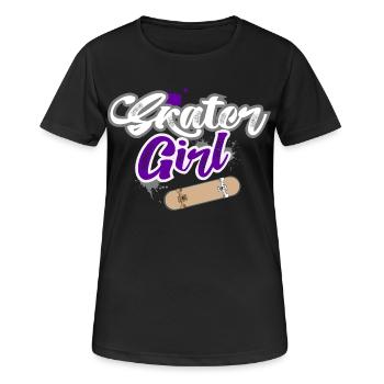 skater girl - Women's Breathable T-Shirt - black - Front - AI Model Female 172 light (172cm)