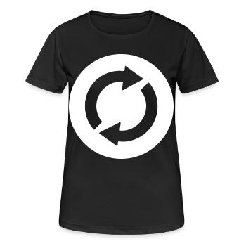 Repeating Silhouettes Pictogram Design - Women's Breathable T-Shirt - black - Front - AI Model Female 172 light (172cm)