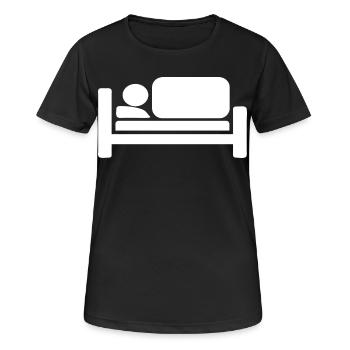 Cool Bed Silhouettes Pictogram Design - Women's Breathable T-Shirt - black - Front - AI Model Female 172 light (172cm)