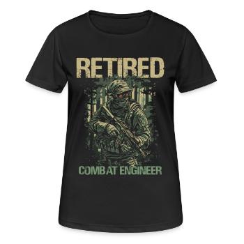 Calm Combat Engineer Illustration - Women's Breathable T-Shirt - black - Front - AI Model Female 172 light (172cm)