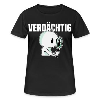 Détective - T-shirt respirant Femme - noir - Devant - AI Model Female 172 light (172cm)
